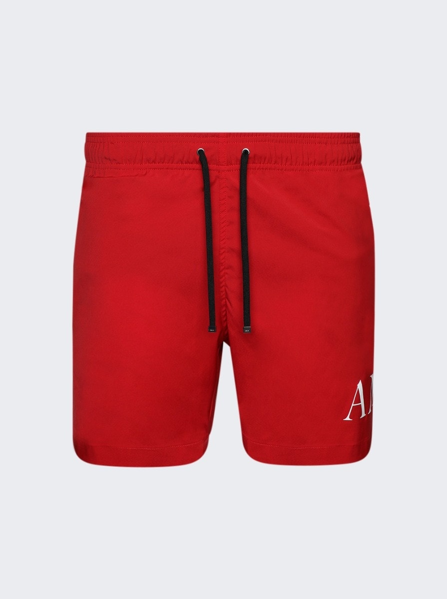 Double Logo Swim Shorts Red - 1