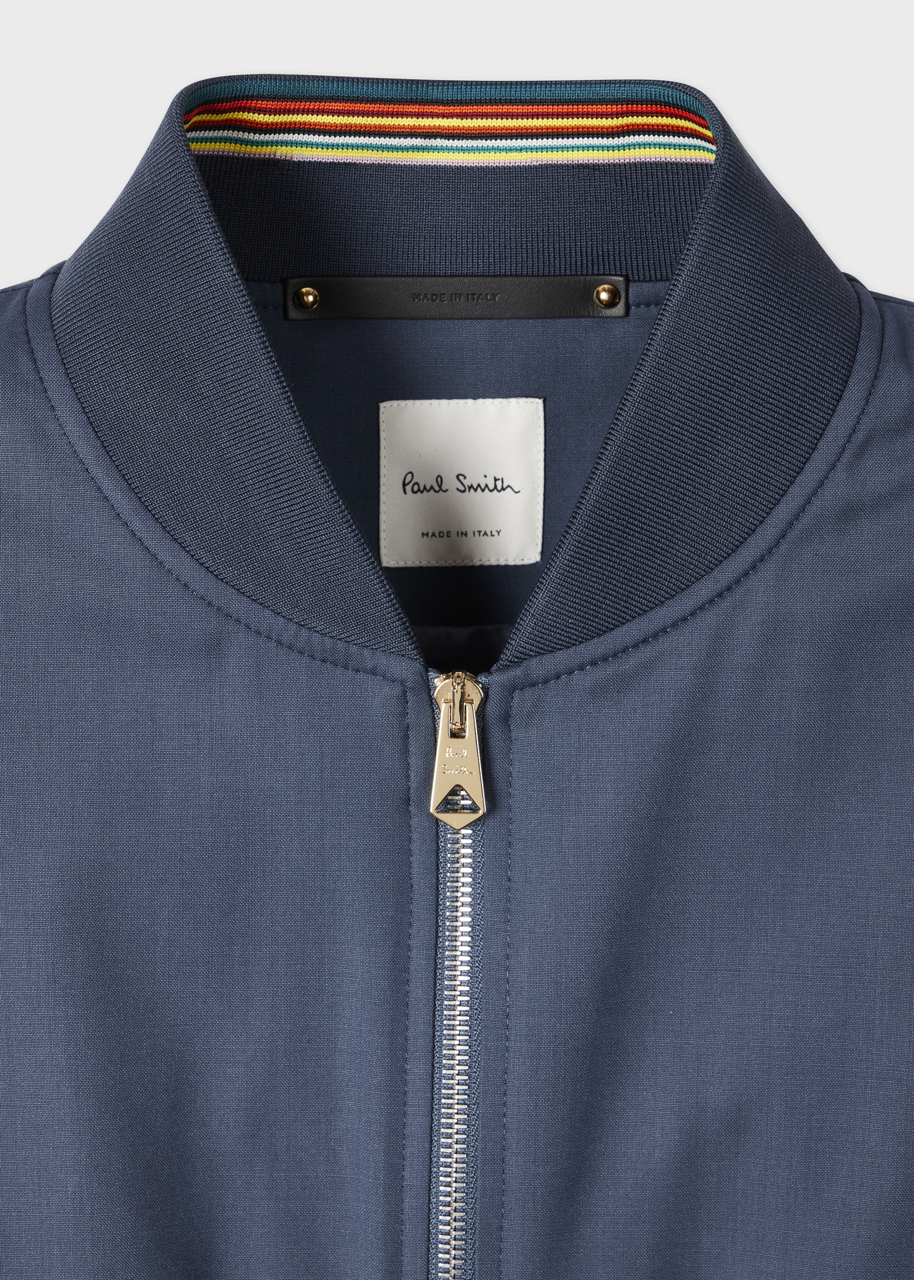 Blue 'Storm System' Wool Bomber Jacket - 2