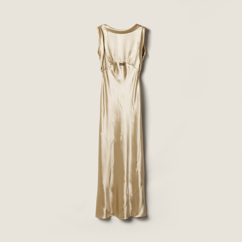 Long satin dress 1