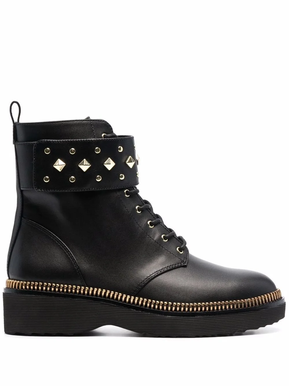 Haskell spike-strap leather boots - 1