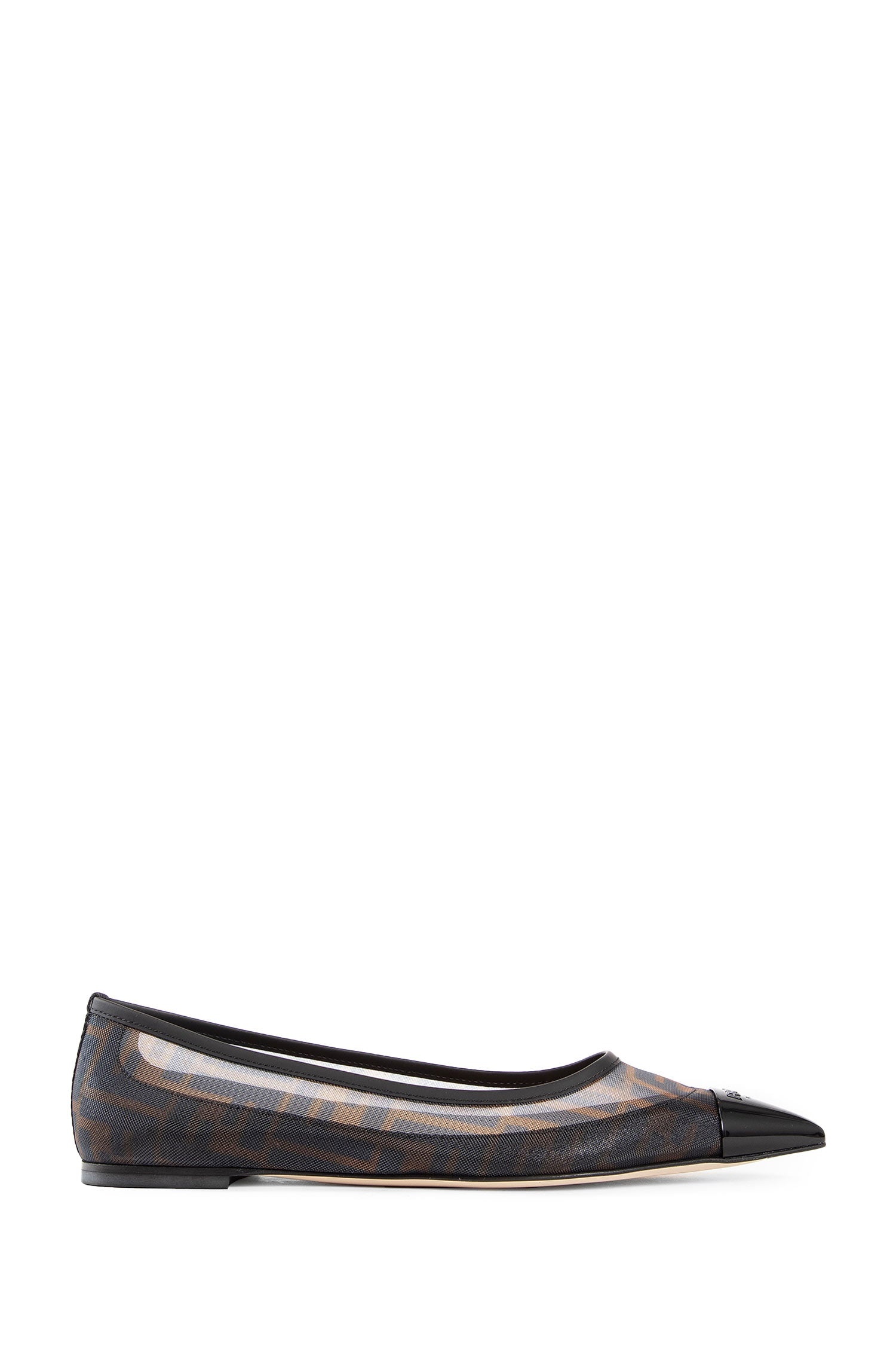 FENDI Colibri-Leather-And-Ff-Mesh-Ballet-Flats antonioli