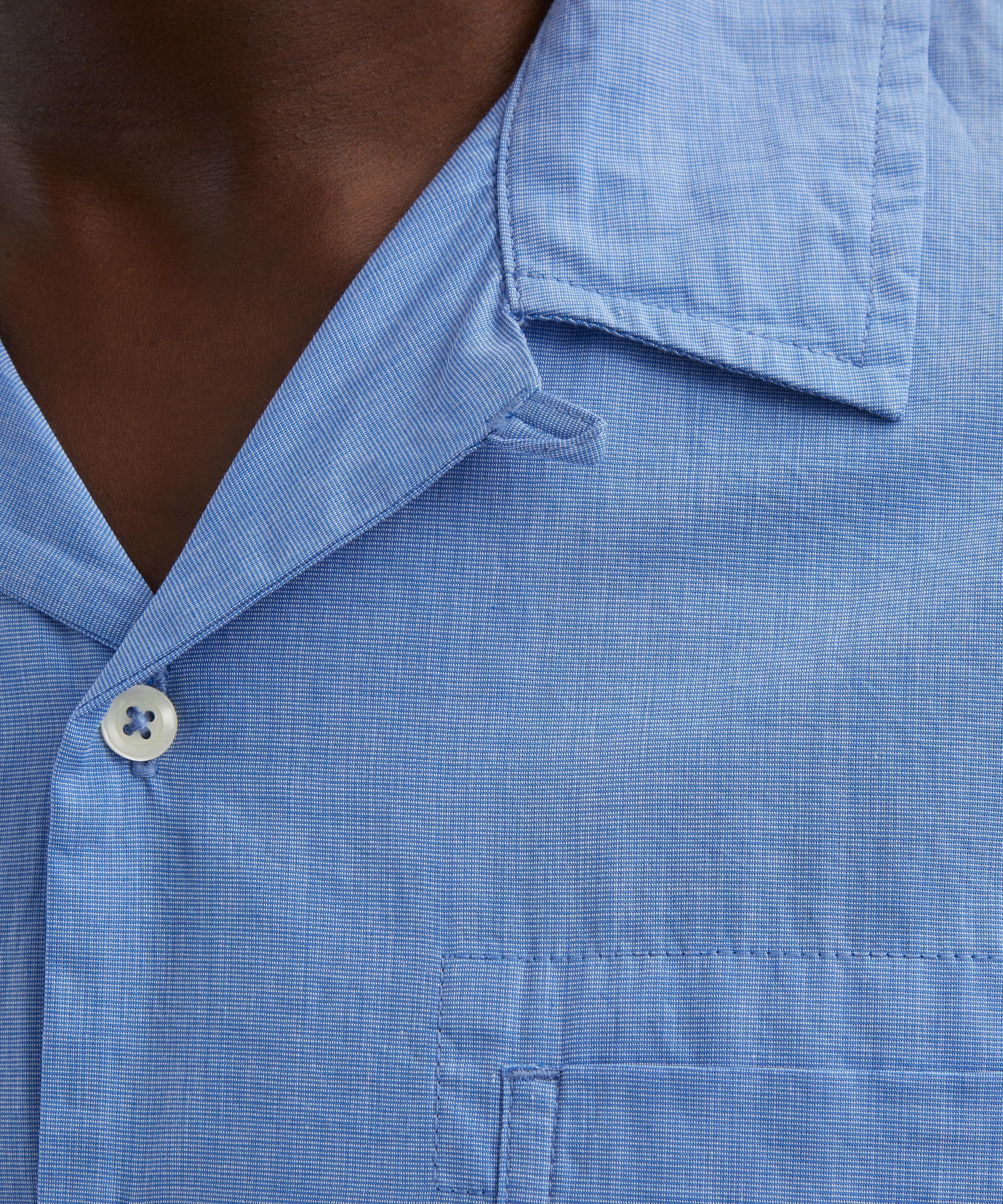 Blue End Cotton Shirt - 5