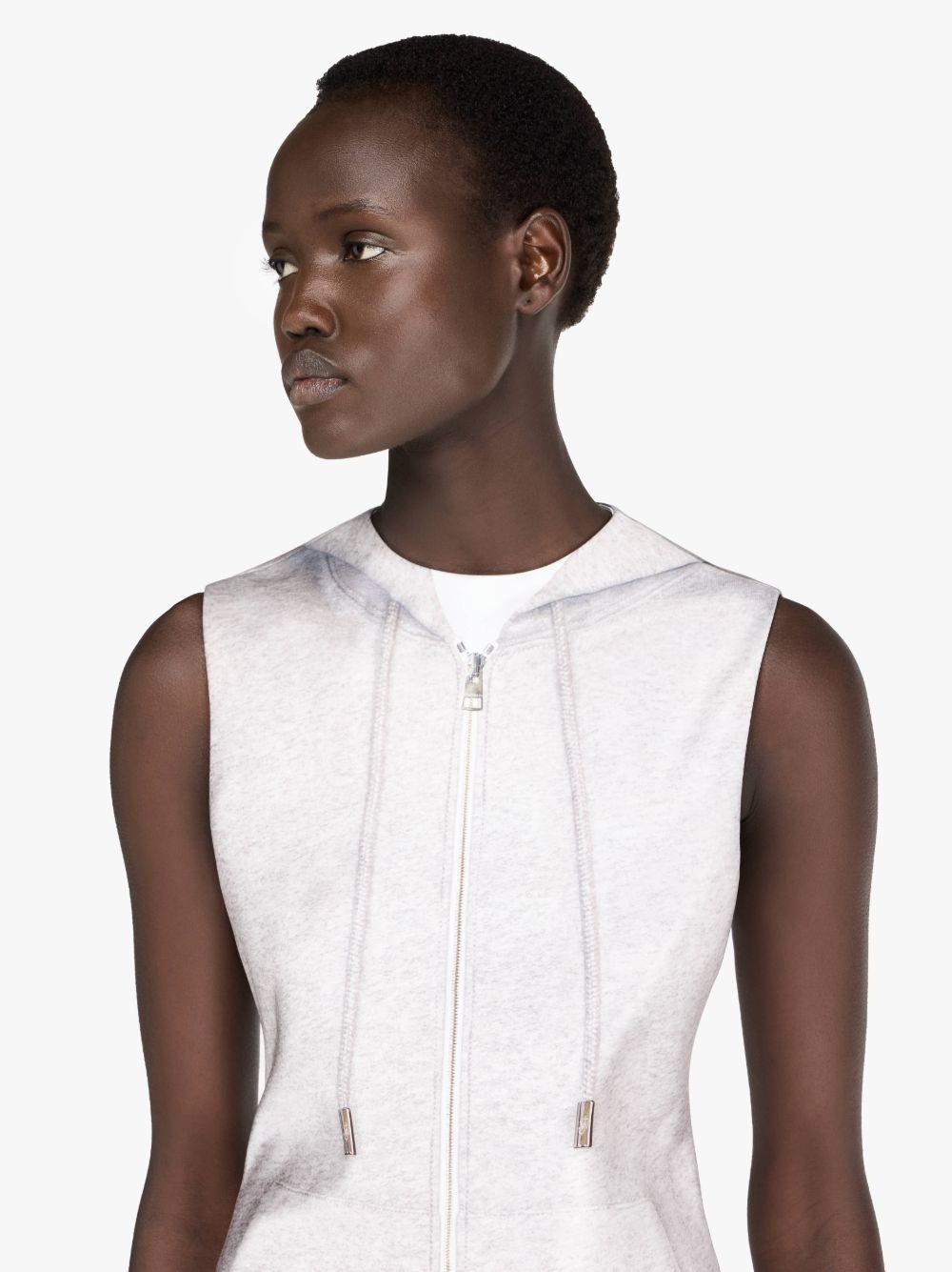 GREY MELANGE MINI SHIFT DRESS - 4