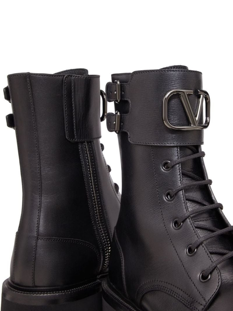 ankle-length leather boots - 5