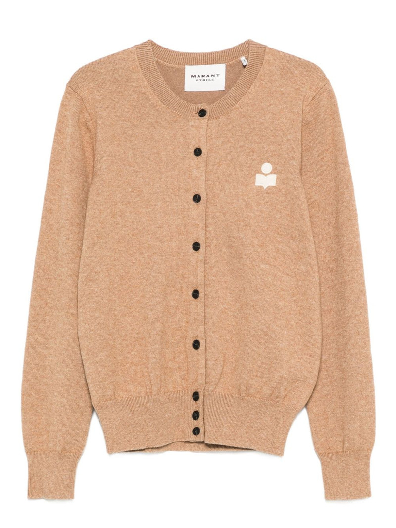 embroidered-logo cardigan 1