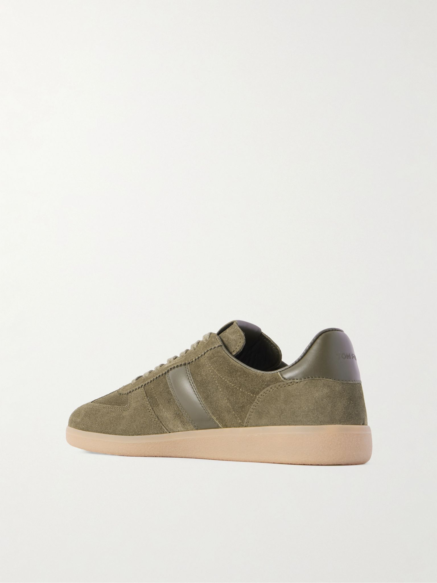 Archer Leather-Trimmed Suede Sneakers Green - 4
