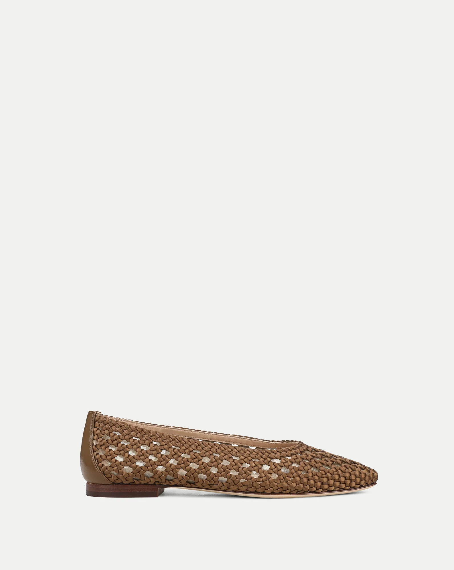 CIENNA WOVEN SATIN FLAT - 1