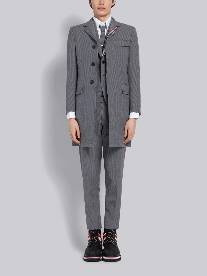 Light Grey Wool Seersucker Low-Rise Trouser 4