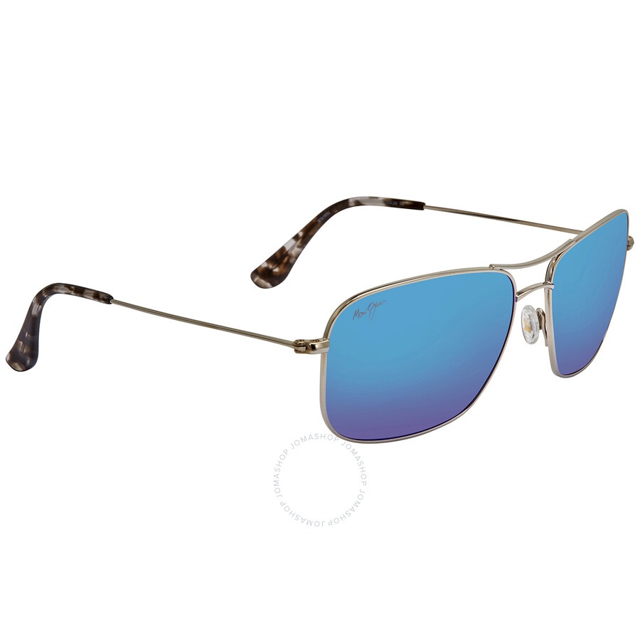 Maui Jim Wiki Wiki Polarized Blue Hawaii Pilot Men's Sunglasses B246-17 59 - 3