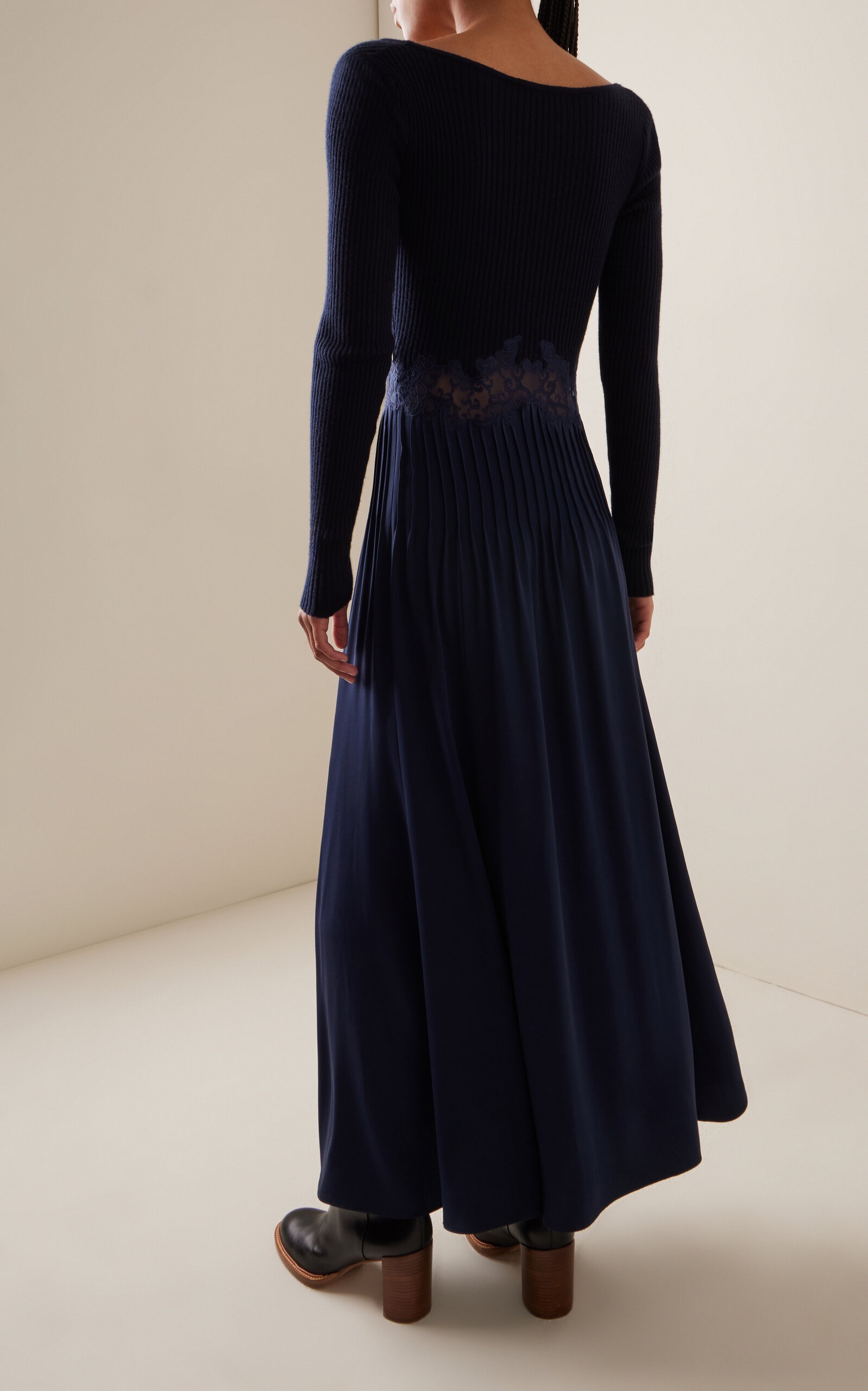 Prior Silk Maxi Dress navy - 5