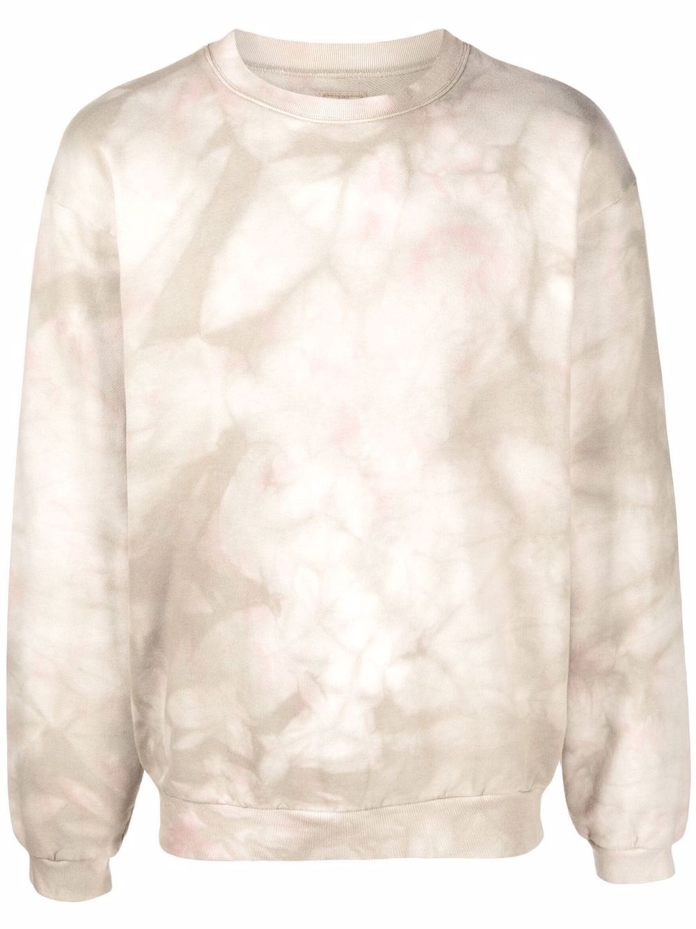 tie dye-print crew neck sweatshirt - 1