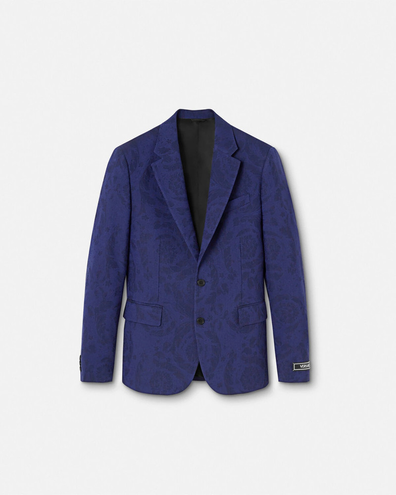 Barocco Jacquard Single-Breasted Blazer 1