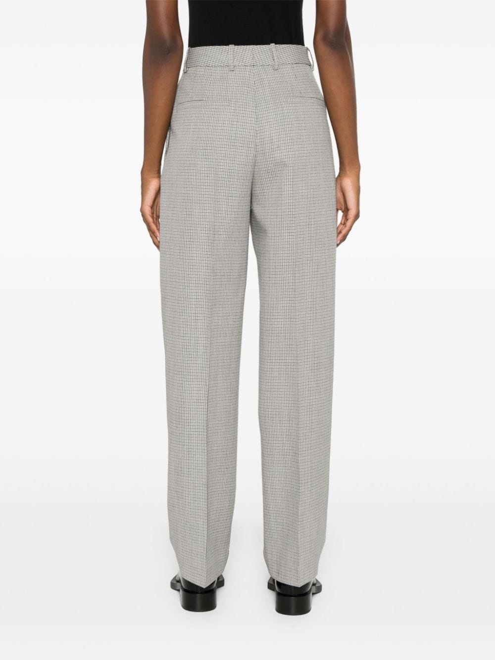 checked tailored trousers - 4