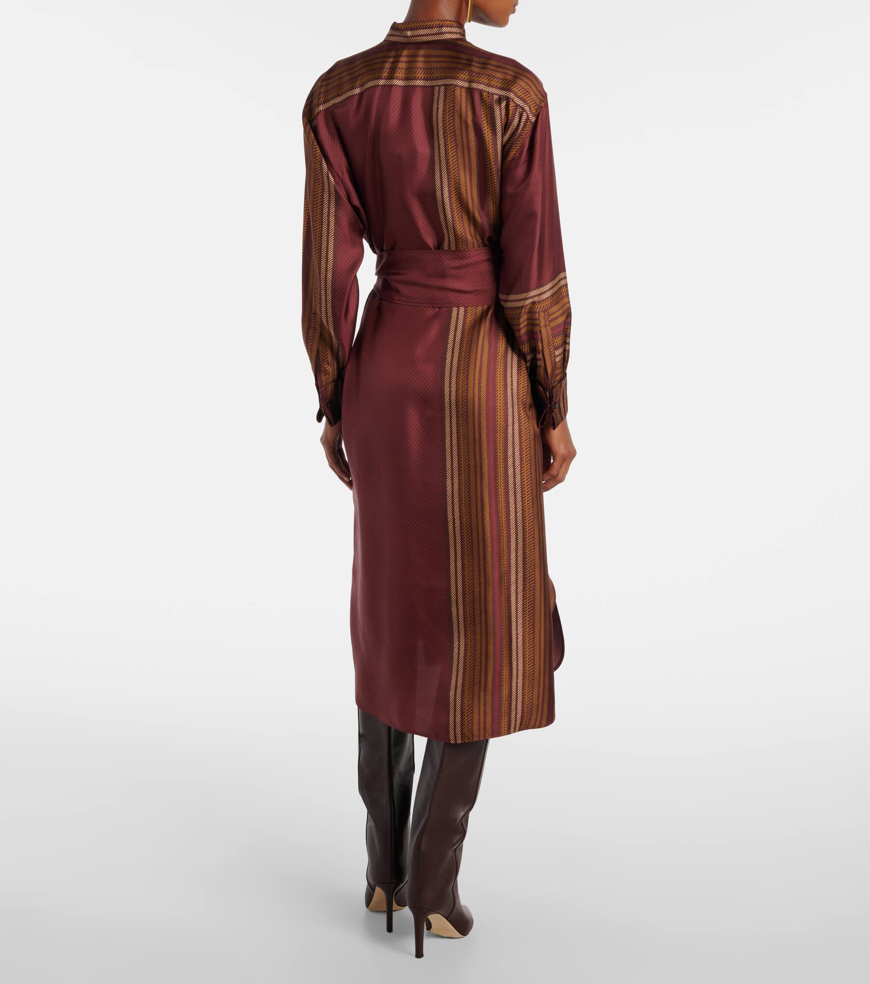 Pietre printed silk wrap dress - 3