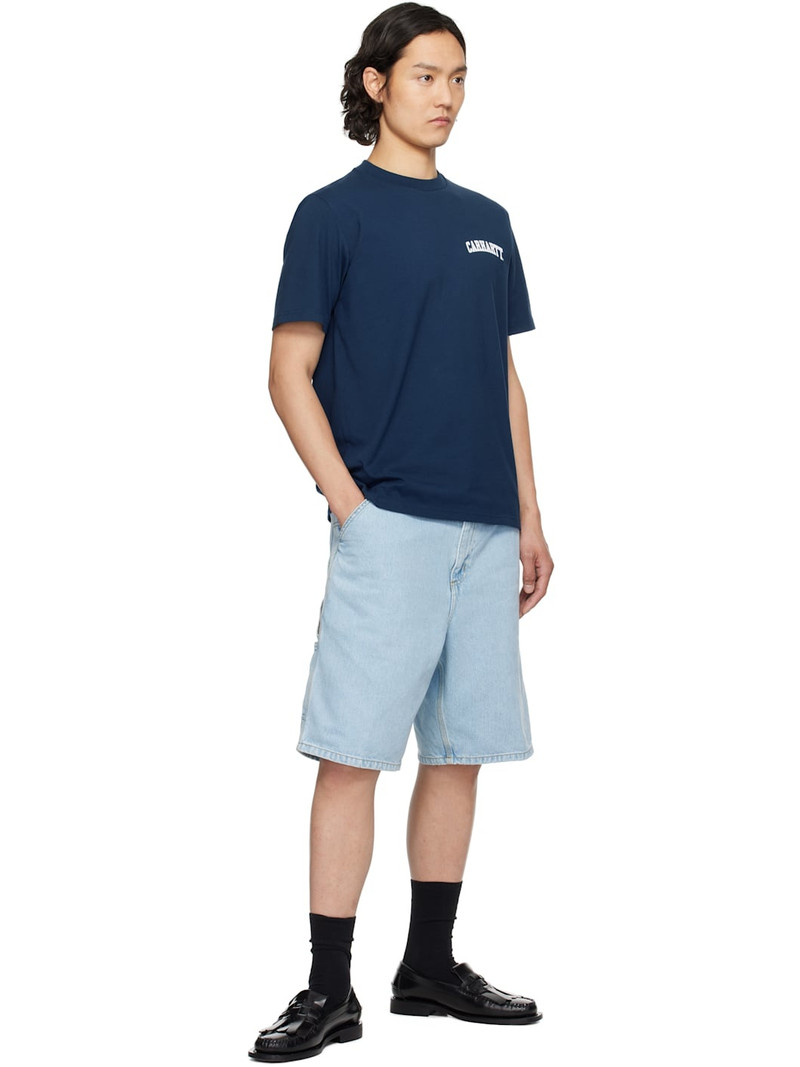 Carhartt Blue Single Knee Denim Shorts outlook