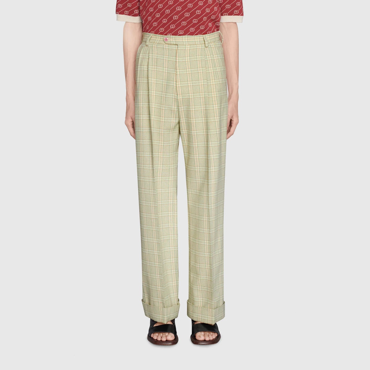 Tartan check wool pant - 3