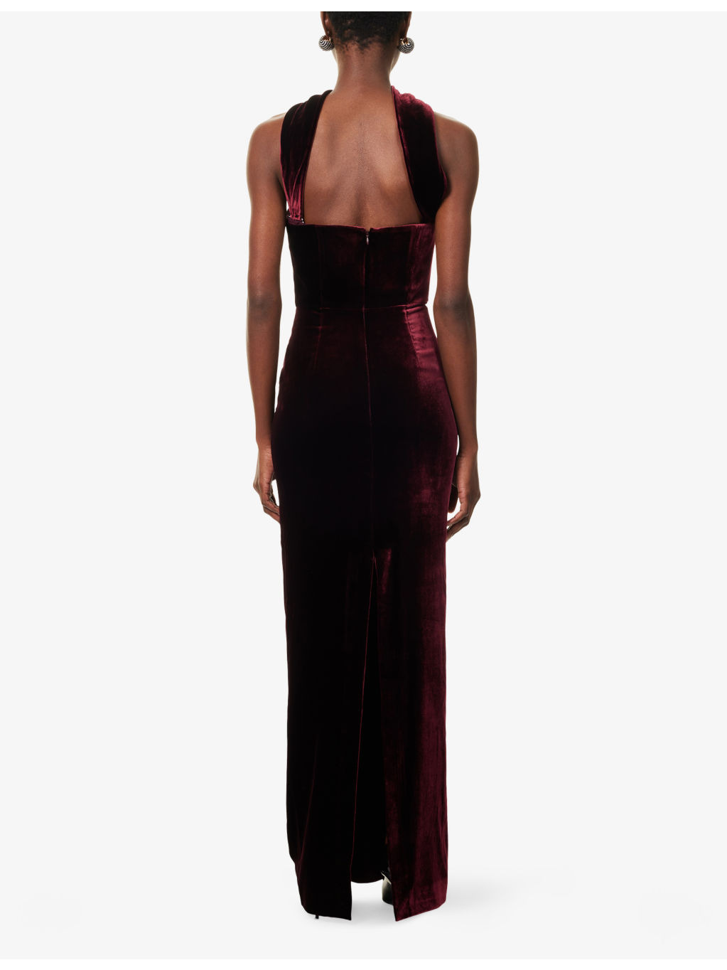 Velvet Corset Stretch-Woven Gown - 4