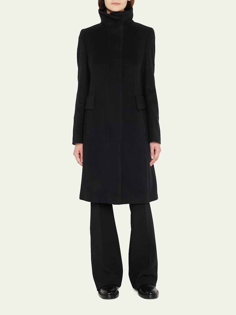 AKRIS Duffle Knee-Length Wool Coat outlook