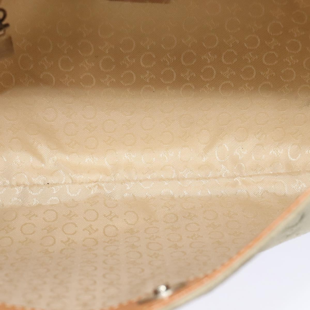 CELINE C Macadam Canvas Shoulder Bag Suede Gray - 15