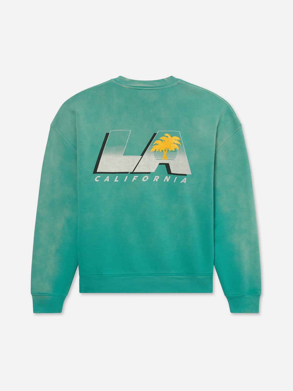 Vintage Washed Sweatshirt in Aqua Blue - 2
