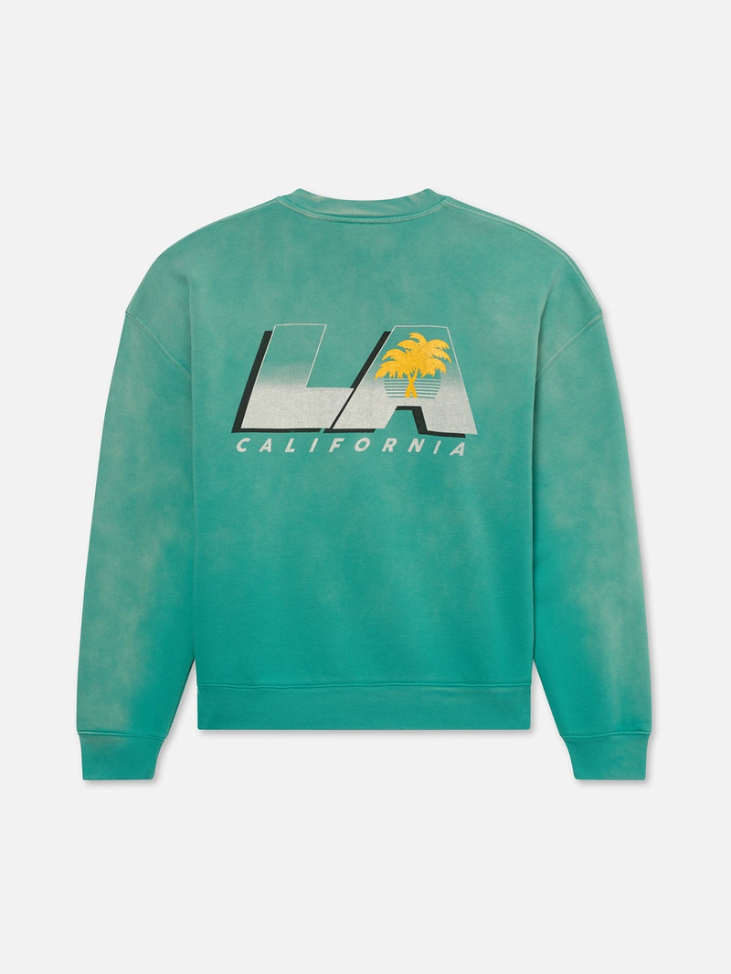 FRAME Vintage Washed Sweatshirt in Aqua Blue outlook