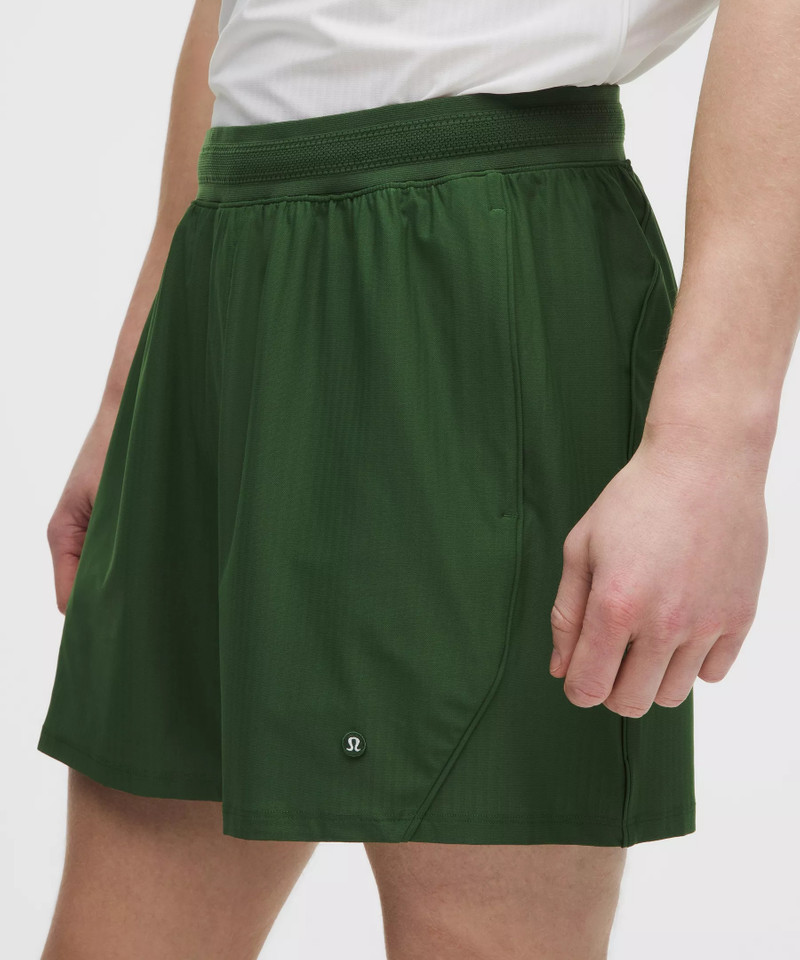 Striped Mesh Tennis Short 5" 6