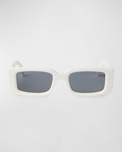 Off-White Arthur Acetate Rectangle Sunglasses outlook