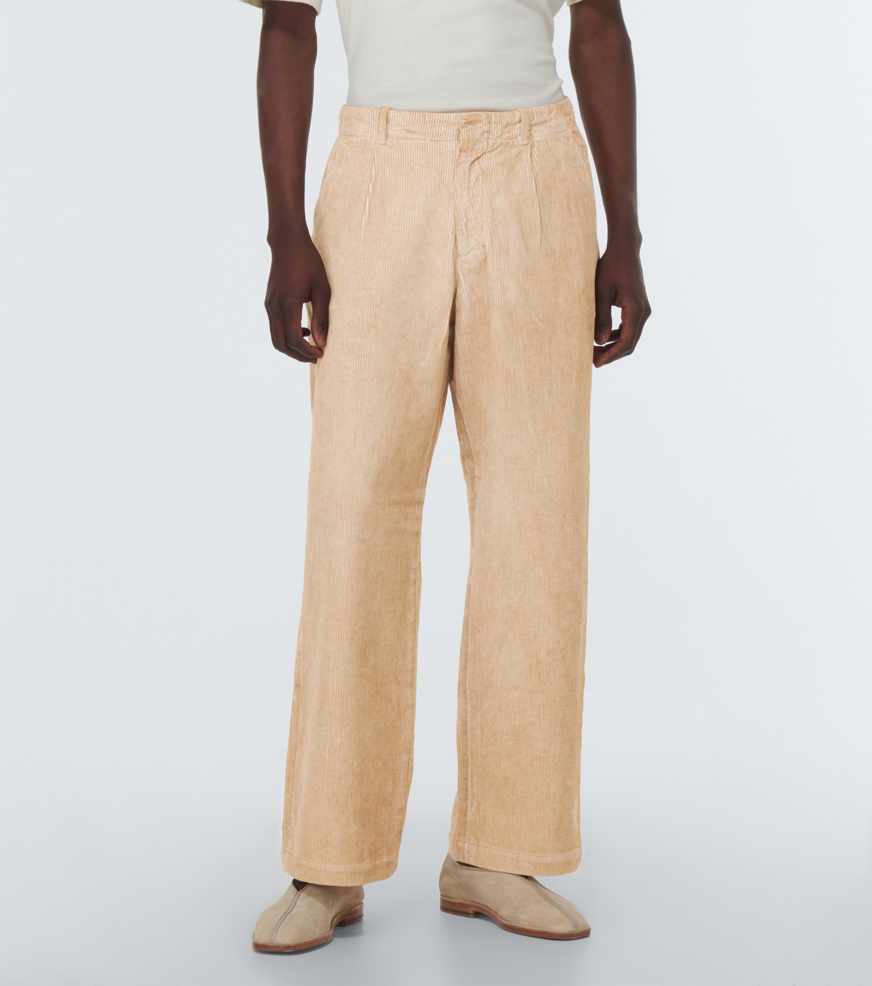 Borrowed wide-leg cotton and linen pants - 3
