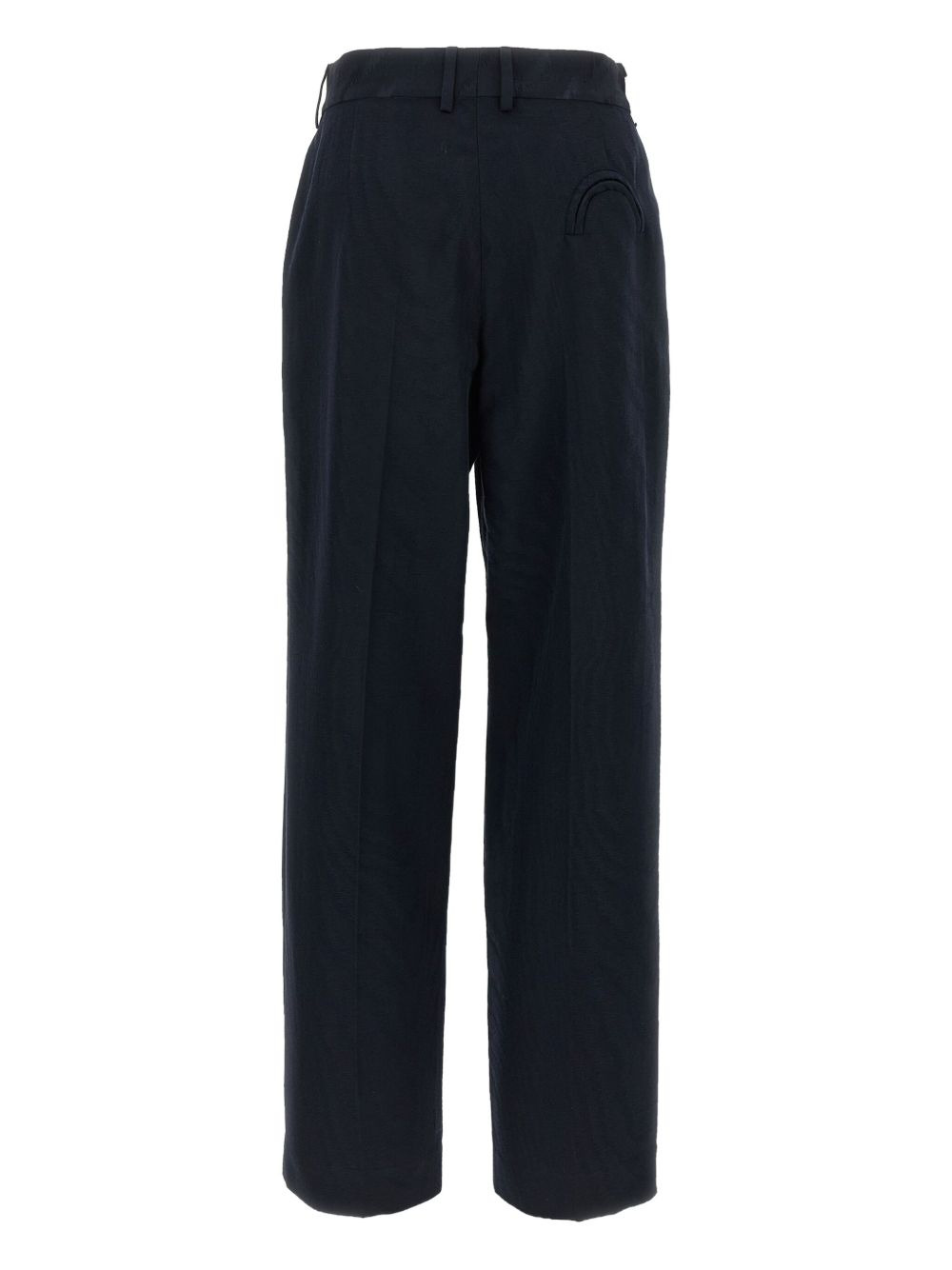 pleated pocket straight trousers - 2