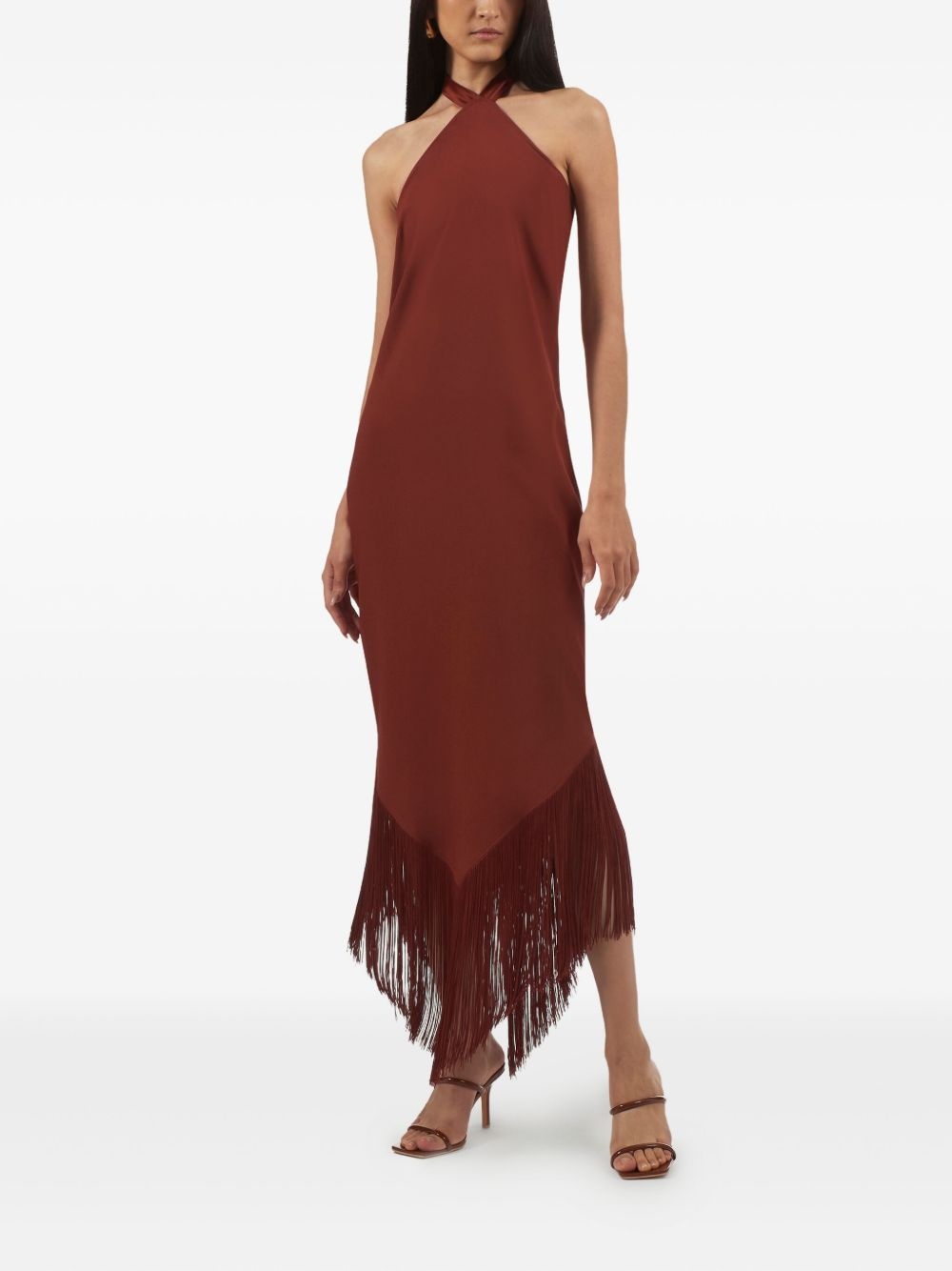halter-neck fringe dress - 2