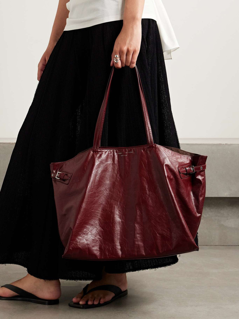 Proenza Schouler Days crinkled-leather tote Claret outlook