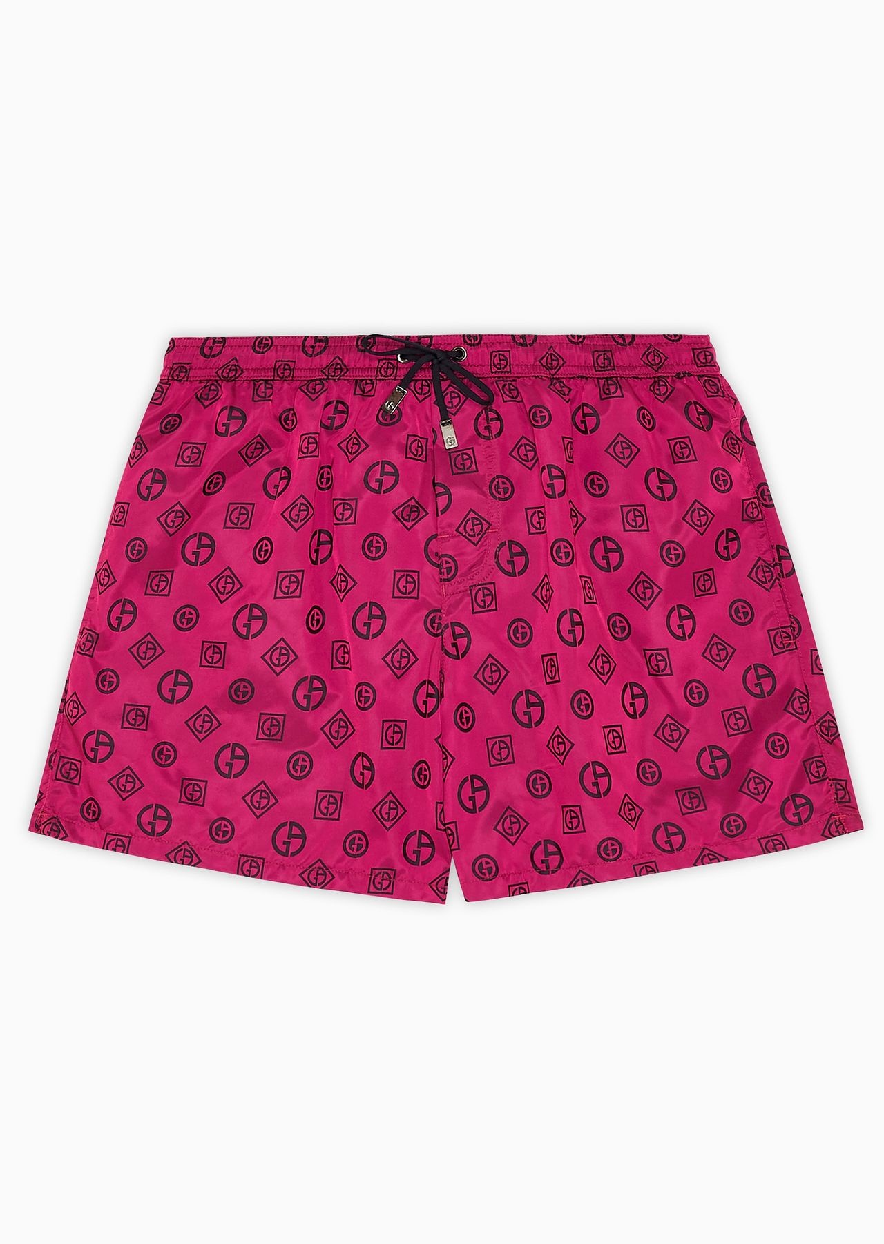 Swim trunks with an all-over logo jacquard - 1