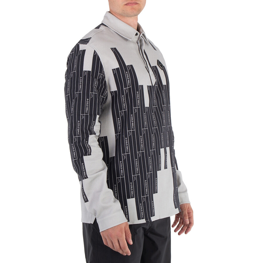 A Cold Wall Vector Monogram Long-Sleeve Cotton Polo Shirt - 5