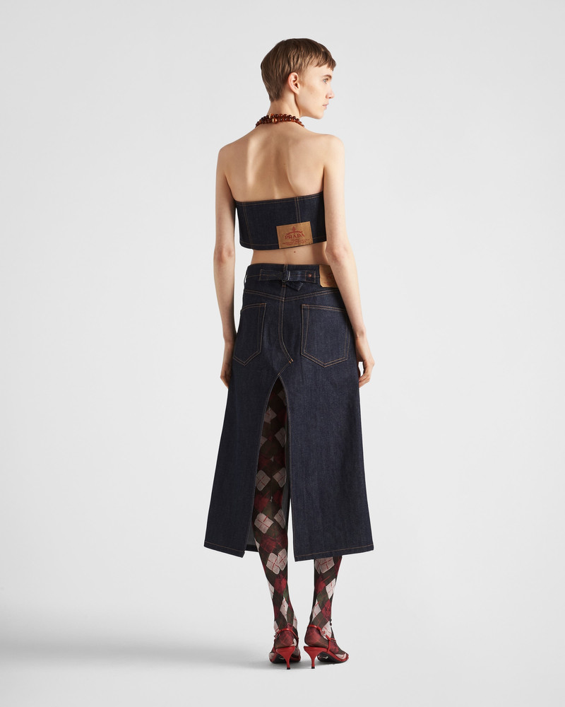 Crop top in selvedge denim 5