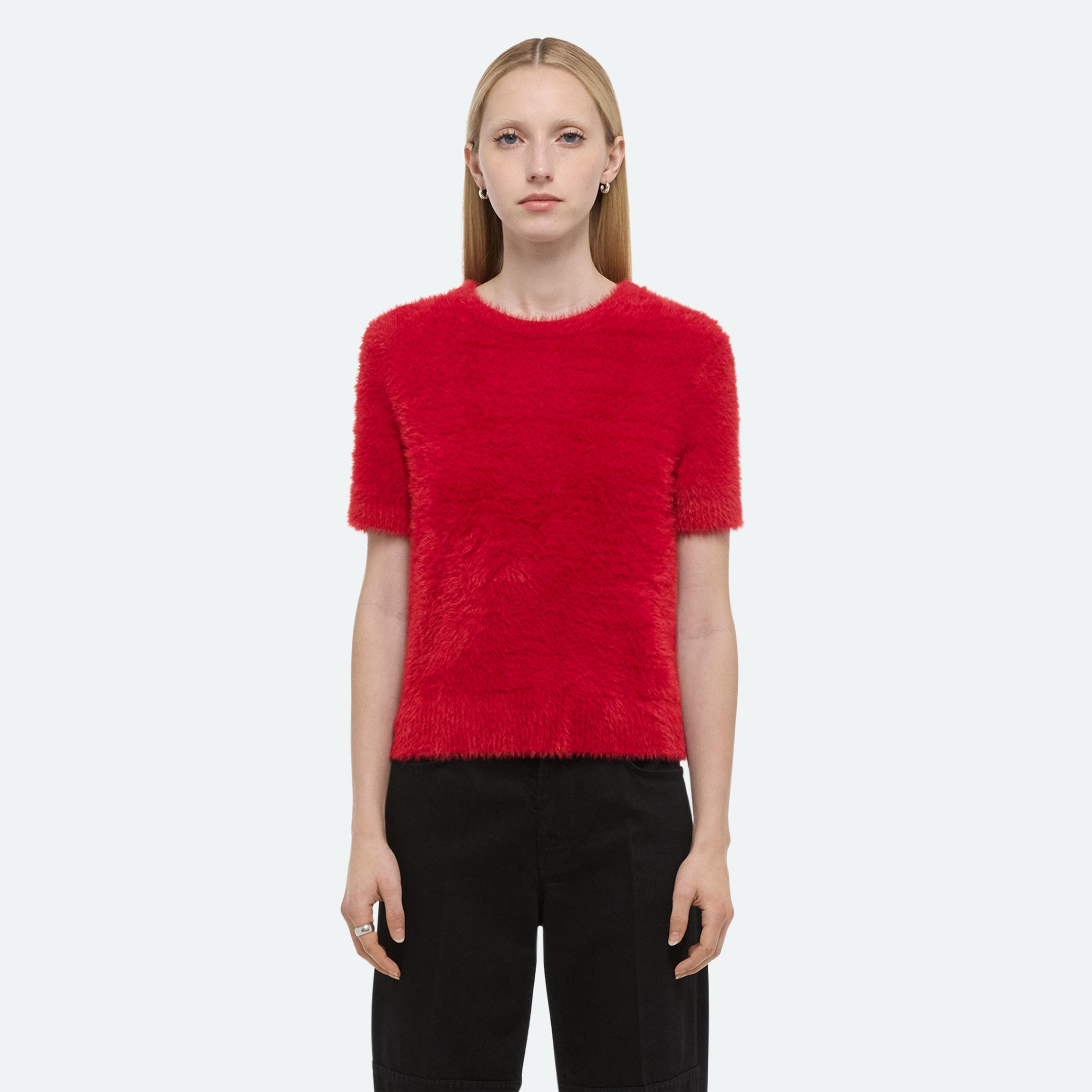 CROPPED SWEATER TEE - 4