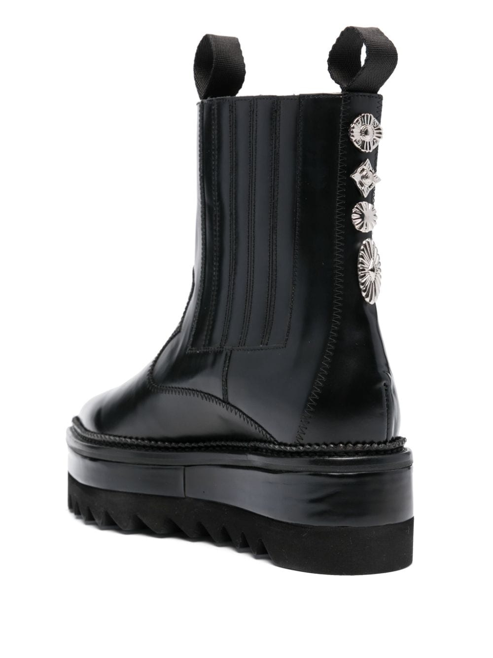 stud-embellished platform boots - 3
