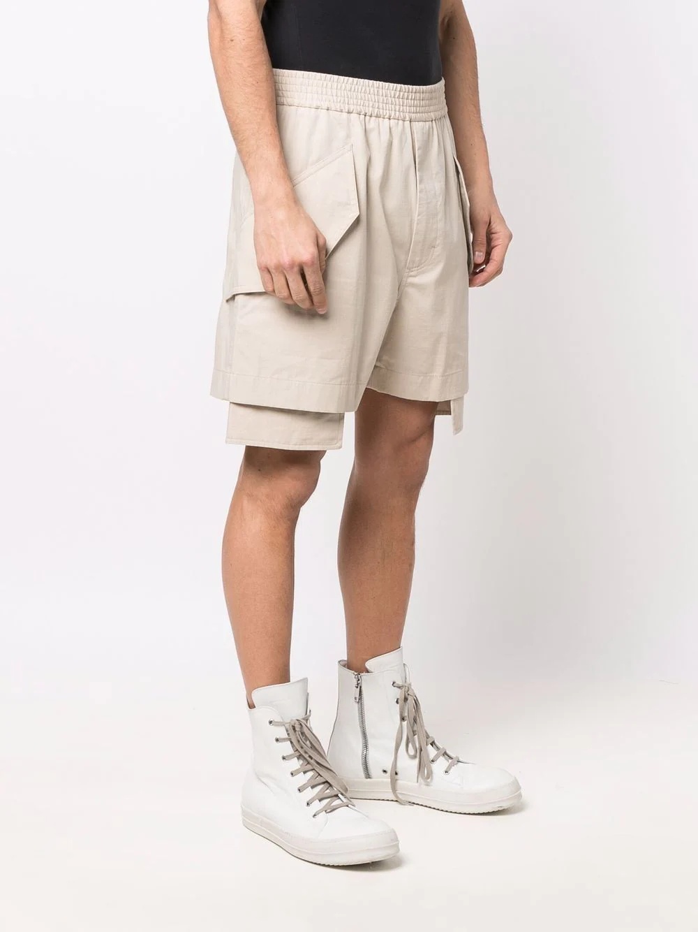 layered straight bermuda shorts - 3