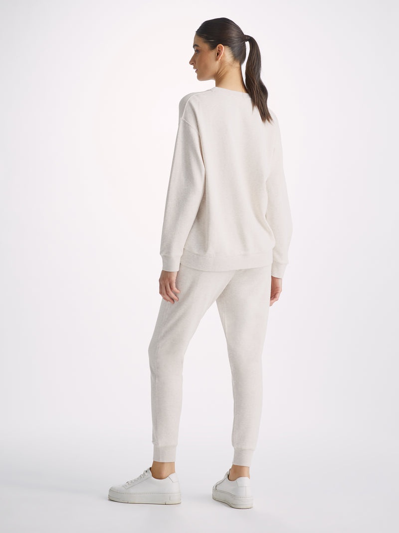 Women's Sweatpants Quinn Cotton Modal Stretch Oat - 4