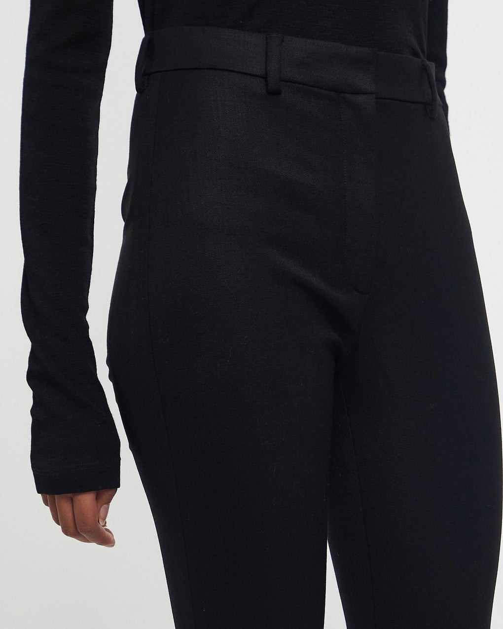 Trousers Wool Stretch Black - 5