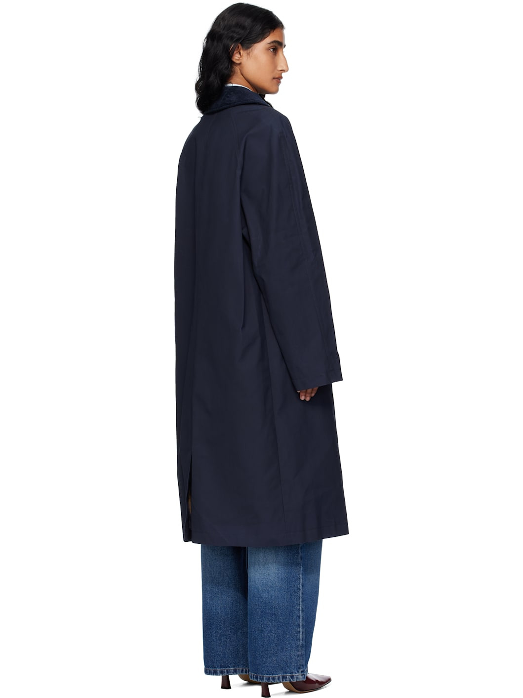 Navy Gaspard Mac Trench Coat - 3