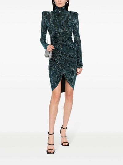 ALEXANDRE VAUTHIER crystal-embellished shoulder-pads dress outlook