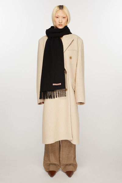 Acne Studios Cashmere fringe scarf - Narrow - Black outlook