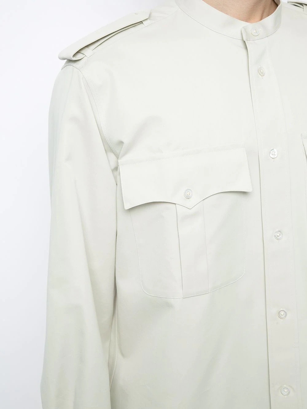 pocket front cotton shirt - 5