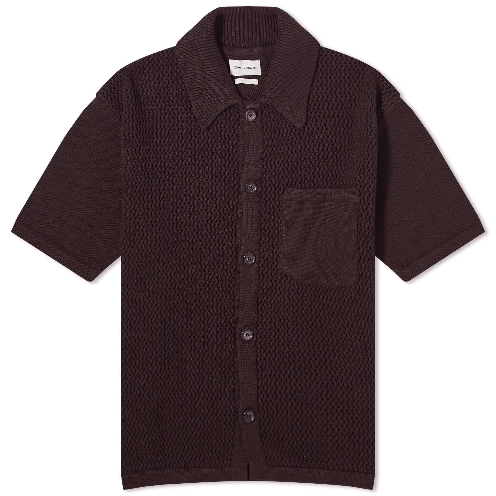 Oliver Spencer Mawes Short Sleeve Knitted Shirt - 1