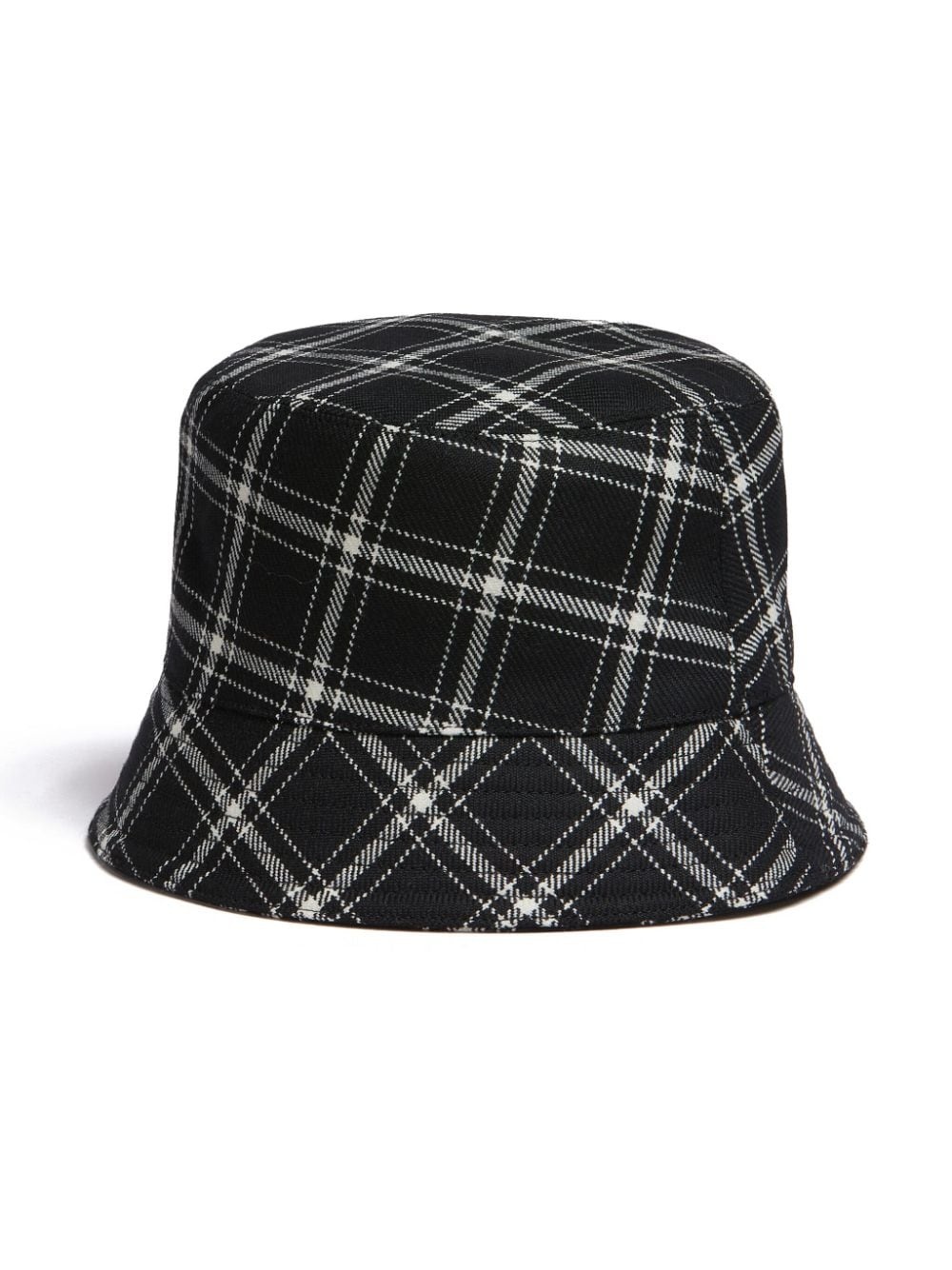 logo-embroidered checked bucket hat - 2