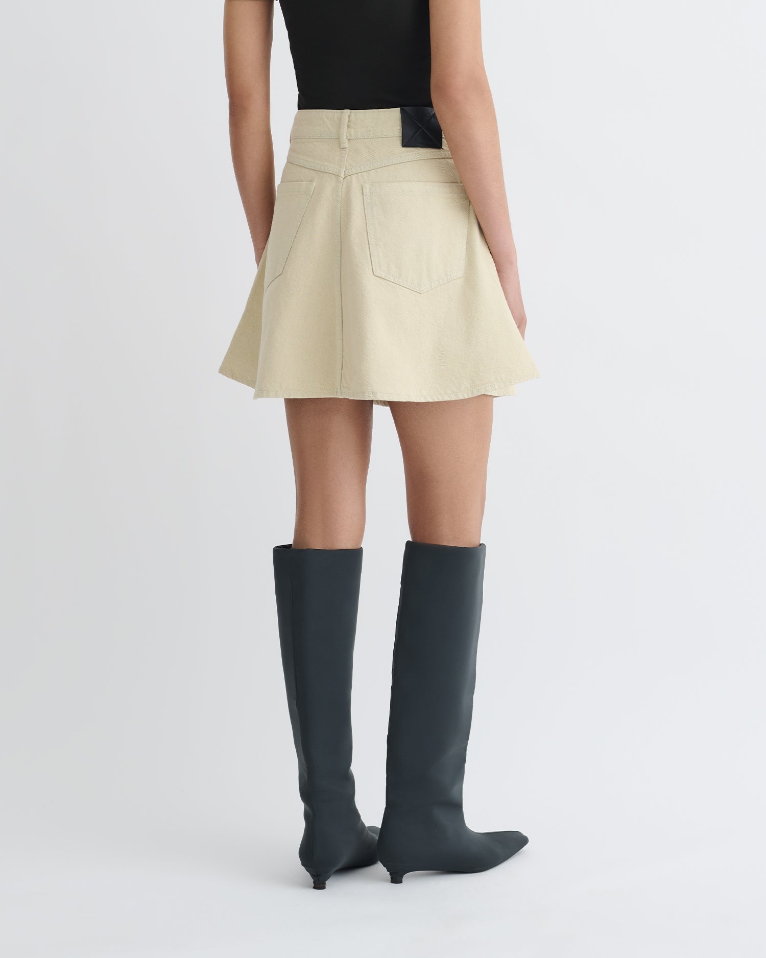 Denim Mini Skirt - 5