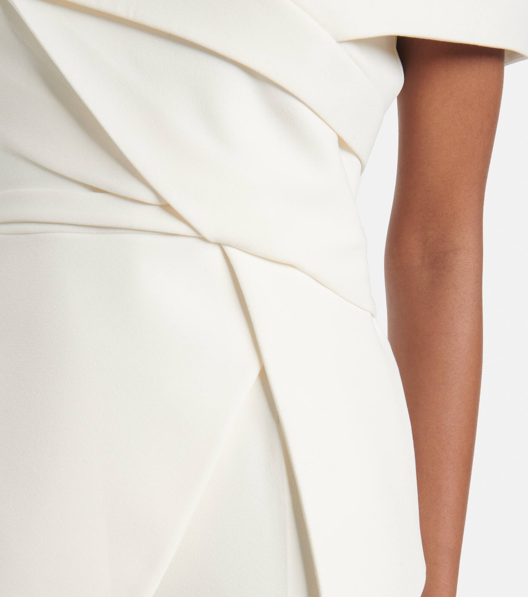 Bridal Eimear off-shoulder crêpe top - 5