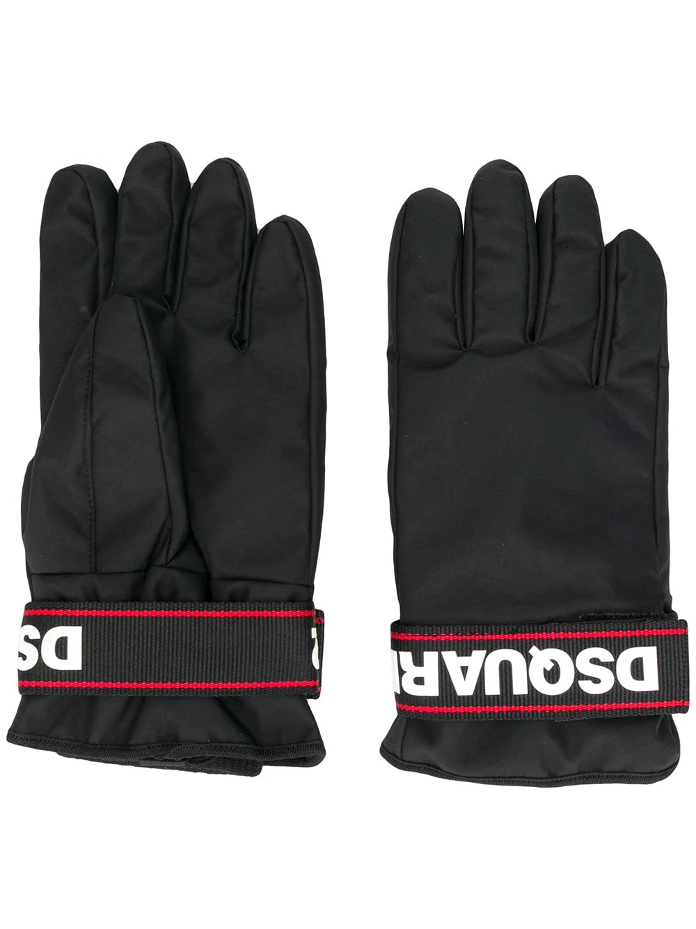 logo strap gloves - 1