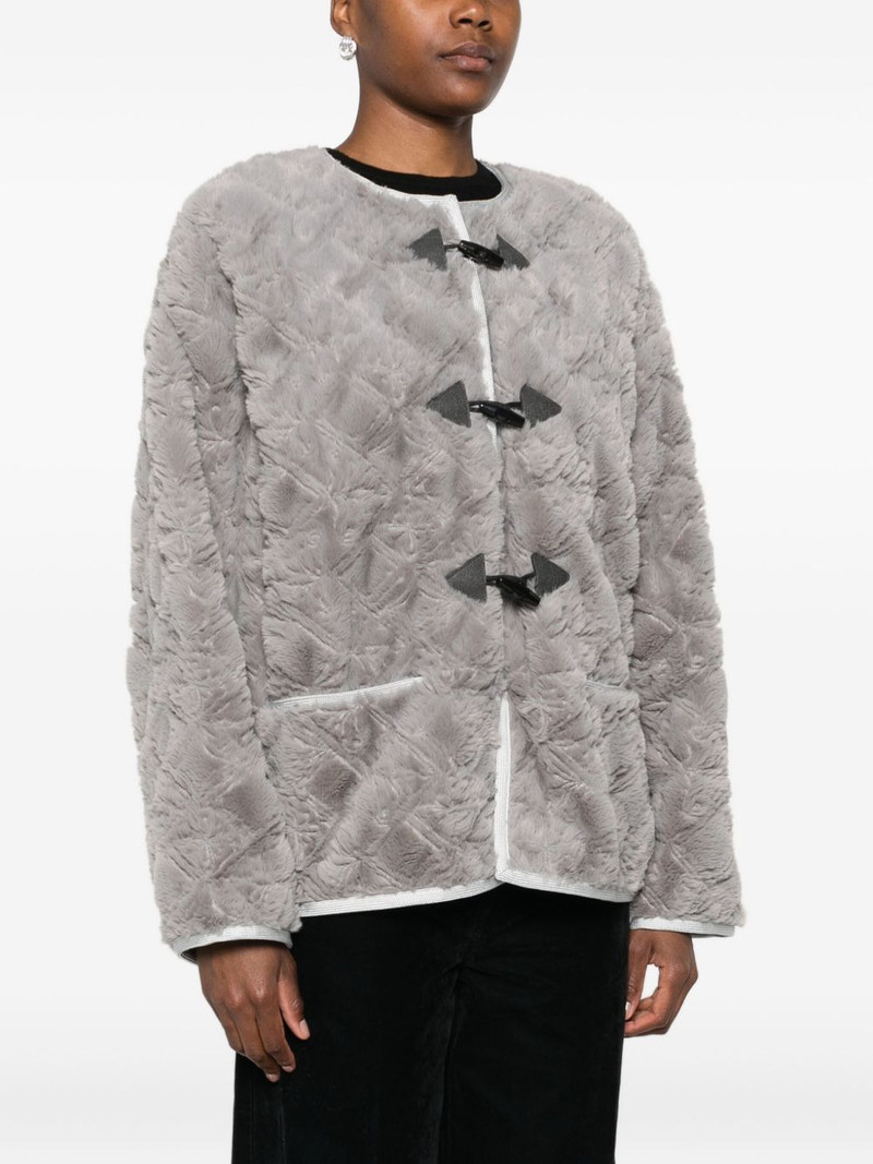 toggle-fastening textured jacket 3