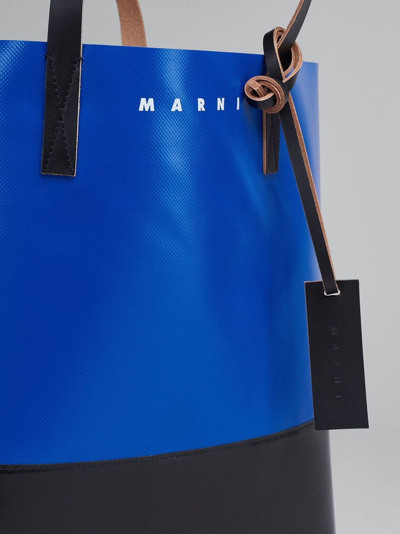 TRIBECA SHOPPING BAG IN BLUE AND BLACK 5